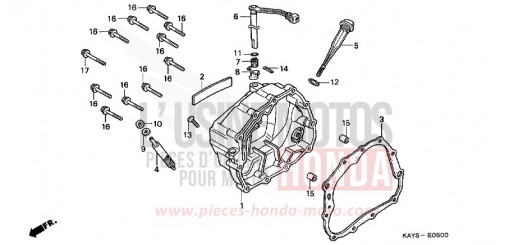 PANNEAU CARTER-MOTEUR D. NX125S de 1995
